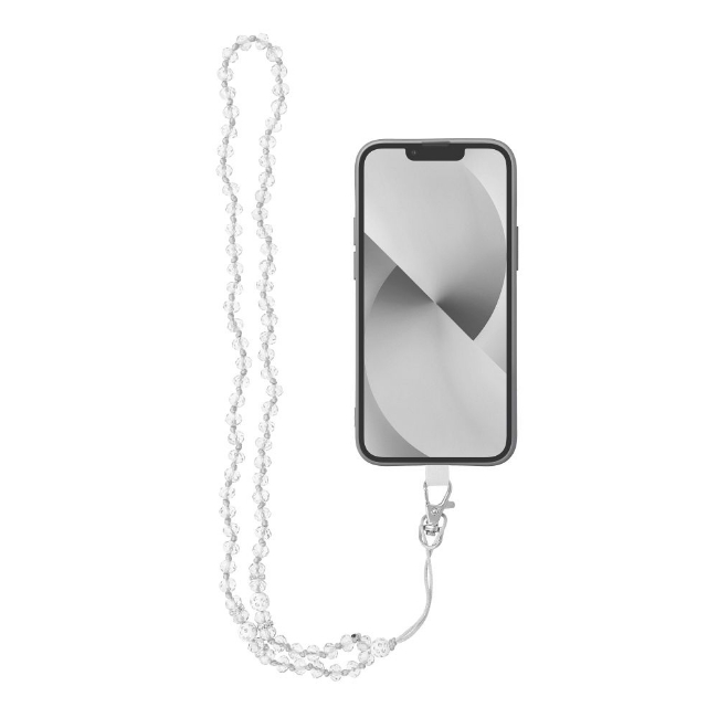 Picture of Universelle Handykette mit Steinchen in weiß
